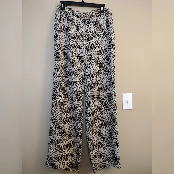 Vince Camuto high waist wide leg pants leopard print - Size 4 - Picture 3 of 8